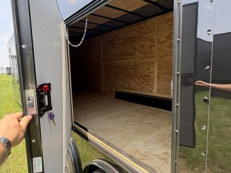 New 2027 Rock Solid Cargo 8.5x36 Triple Axle Enclosed Car Hauler For Sale – Black Polycore | Super Stealth Blackout Edition