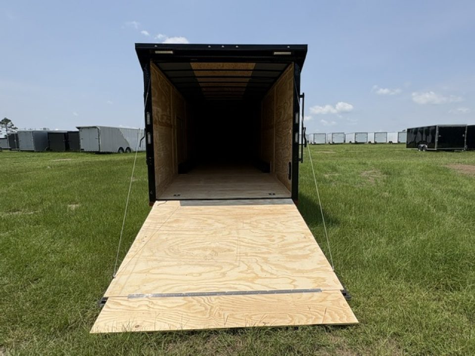 New 2027 Rock Solid Cargo 8.5x36 Triple Axle Enclosed Car Hauler For Sale – Black Polycore | Blackout Package