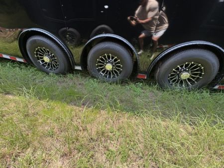 New 2027 Rock Solid Cargo 8.5x36 Triple Axle Enclosed Car Hauler For Sale – Black Polycore | Blackout Package