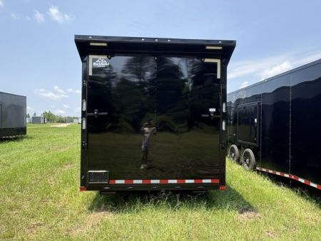 New 2027 Rock Solid Cargo 8.5x36 Triple Axle Enclosed Car Hauler For Sale – Black Polycore | Blackout Package