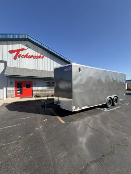 New 2026 Pace American 8.5 x 20 Outback DLX Flat Top V-Nose Car Hauler 10K