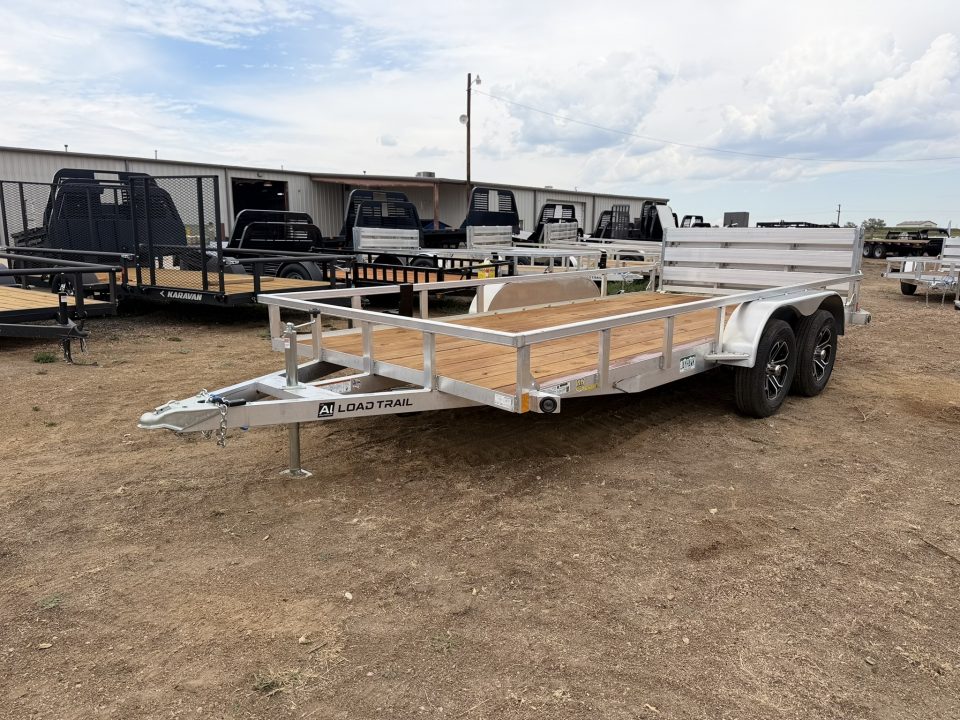 New 2027 Load Trail 7-16 Tandem Axle Aluminum Ramp Gate Utility W/ Bi-Fold Gate 7K GVWR
