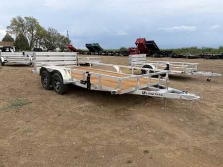 New 2027 Load Trail 7-16 Tandem Axle Aluminum Ramp Gate Utility W/ Bi-Fold Gate 7K GVWR