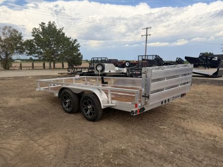 New 2027 Load Trail 7-14 Tandem Axle Aluminum Ramp Gate Utility W/ Bi-Fold Gate 7K GVWR