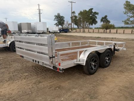 New 2027 Load Trail 7-14 Tandem Axle Aluminum Ramp Gate Utility W/ Bi-Fold Gate 7K GVWR