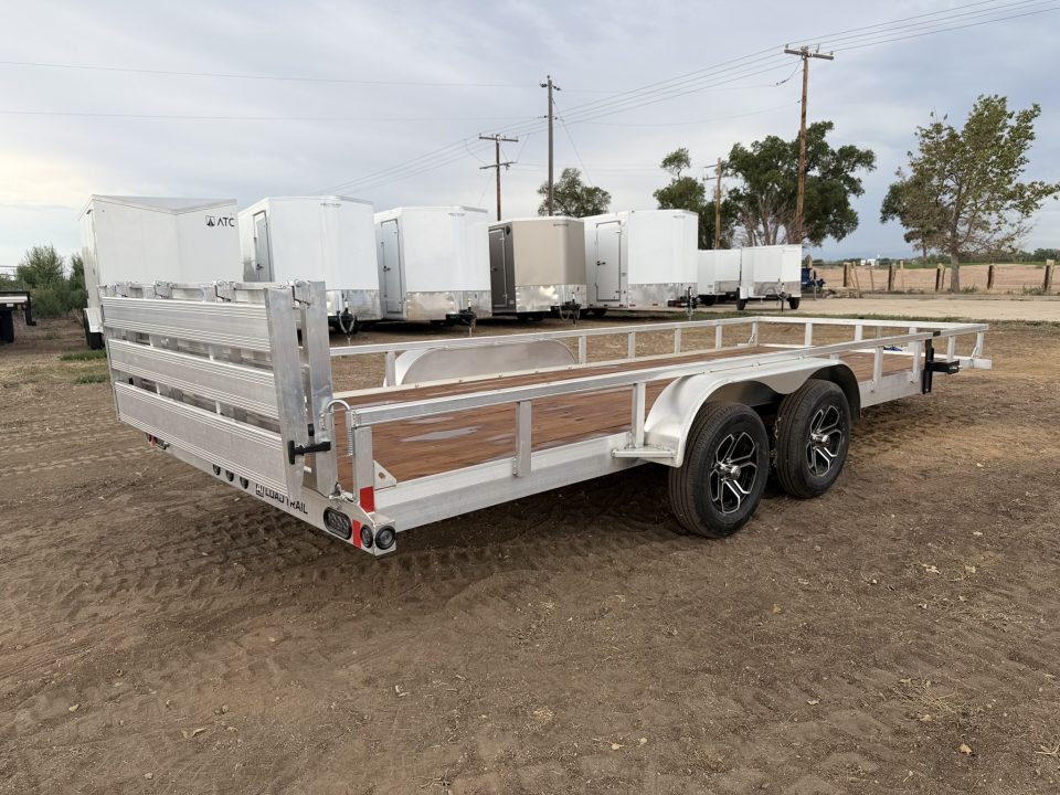 New 2027 Load Trail 7-20 Tandem Axle Aluminum Ramp Gate Utility W/ Bi-Fold Gate 7K GVWR
