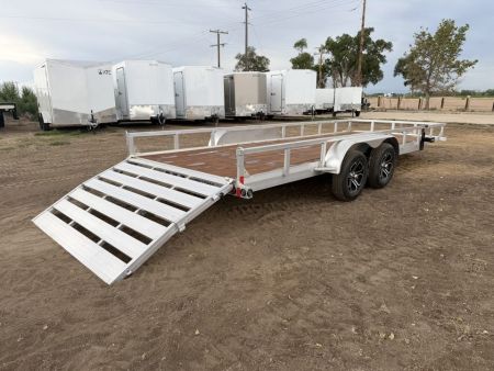 New 2027 Load Trail 7-20 Tandem Axle Aluminum Ramp Gate Utility W/ Bi-Fold Gate 7K GVWR