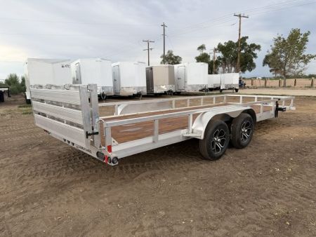 New 2027 Load Trail 7-20 Tandem Axle Aluminum Ramp Gate Utility W/ Bi-Fold Gate 7K GVWR