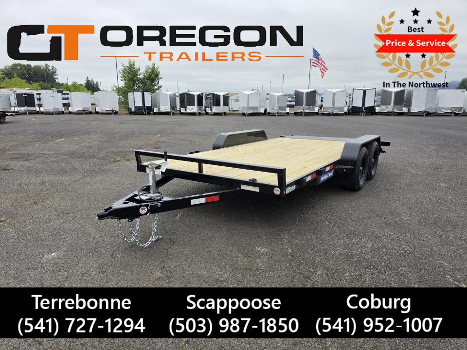 New 2026 Sure-Trac 7x16 Treated Wood Deck Car Hauler 7K GVWR
