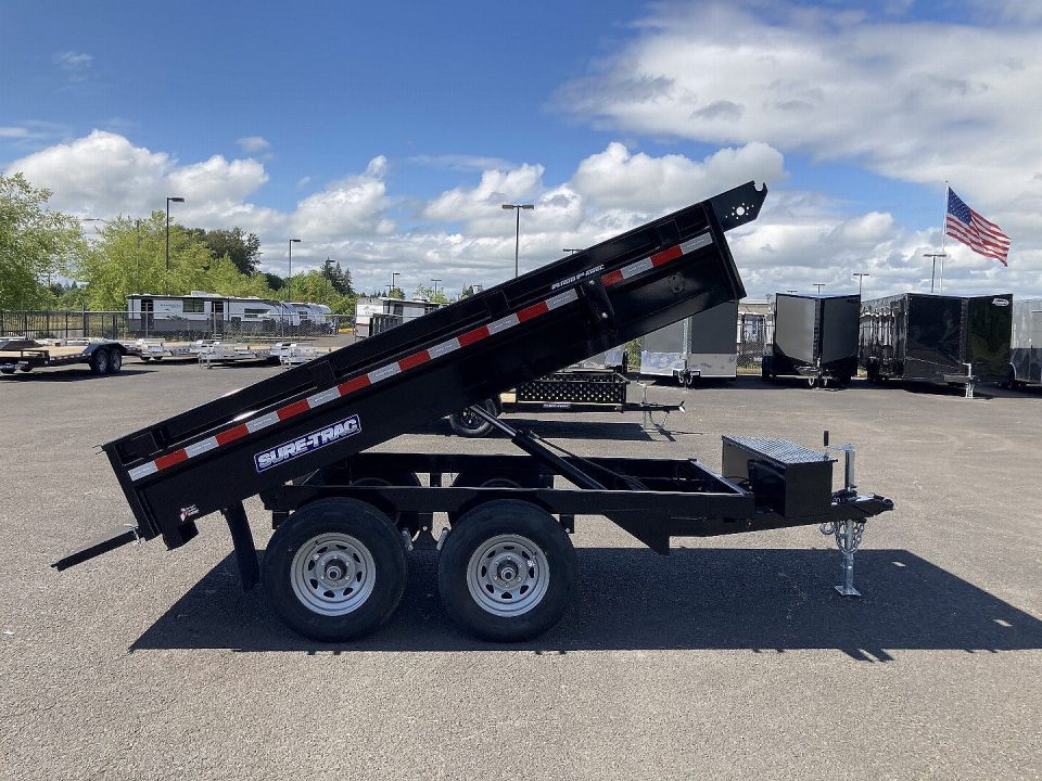 New 2026 Sure-Trac 6x12 Deckover Dump Trailer 7K GVWR