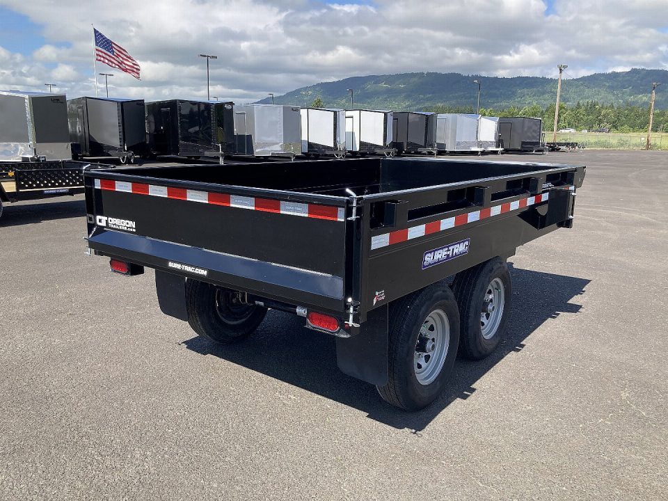 New 2026 Sure-Trac 6x12 Deckover Dump Trailer 7K GVWR