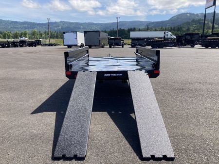 New 2026 Sure-Trac 4.5x8 Utility Deckover Dump Trailer 3K GVWR
