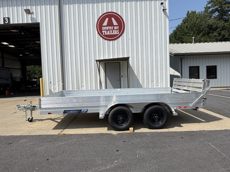 New 2027 Aluma 78x14 Utility, 12" Solid Sides 7814TA ESA