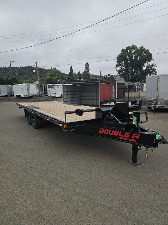 New DECKOVER HIGHBOY 2027 DOUBLE A FLATBED TRAILER 102" X 24' FULL TILT 15400 GVWR