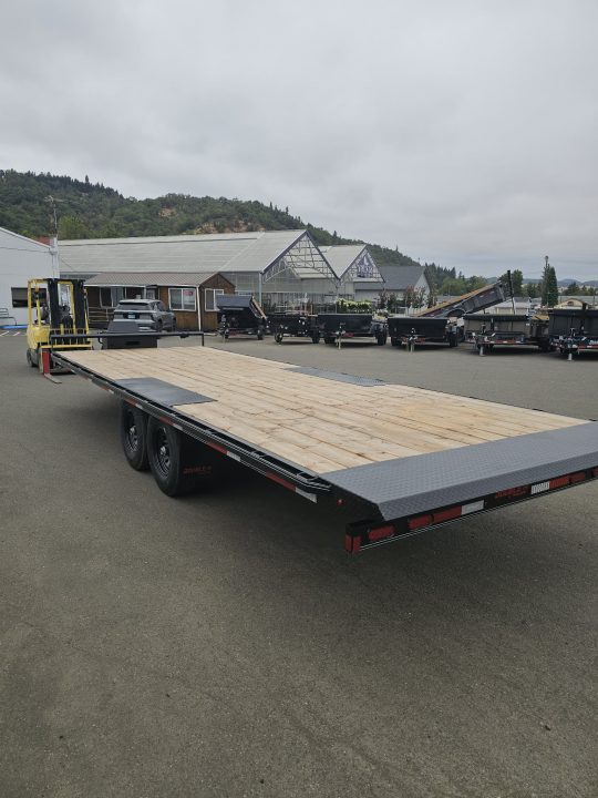 New DECKOVER HIGHBOY 2027 DOUBLE A FLATBED TRAILER 102" X 24' FULL TILT 15400 GVWR