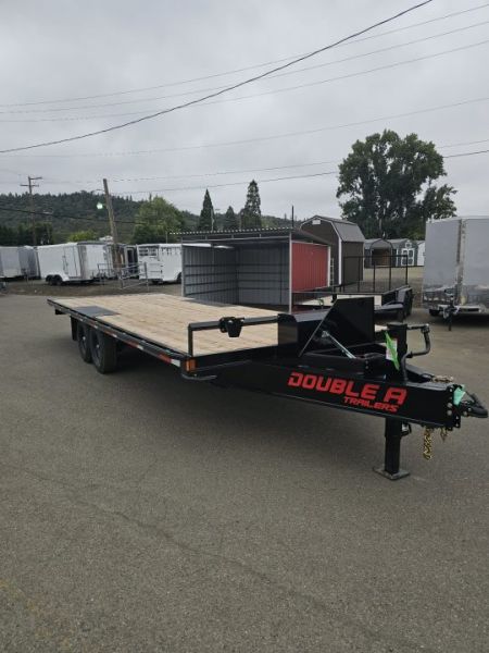 New DECKOVER HIGHBOY 2027 DOUBLE A FLATBED TRAILER 102  X 24' FULL TILT 15400 GVWR