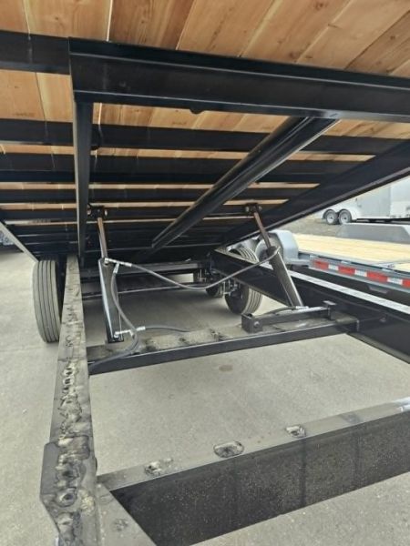 New DECKOVER HIGHBOY 2027 DOUBLE A FLATBED TRAILER 102" X 24' FULL TILT 15400 GVWR