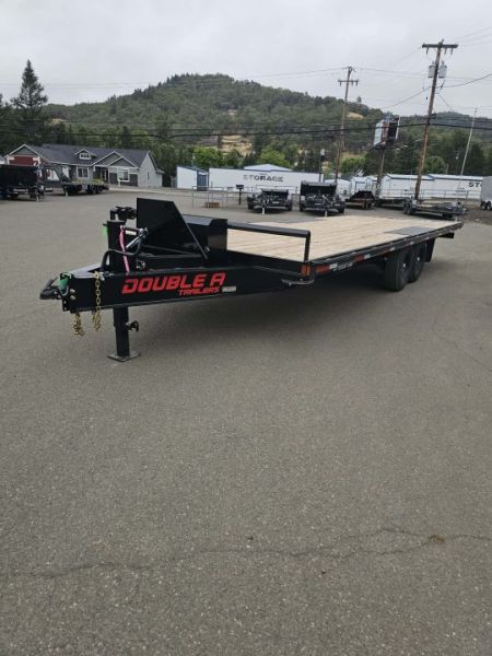 New DECKOVER HIGHBOY 2027 DOUBLE A FLATBED TRAILER 102" X 24' FULL TILT 15400 GVWR