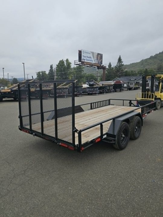 New ATV TRAILER 2027 Double A EUT77-16 UTILITY WITH SIDE RAMPS BRAKE 7000 GVWR