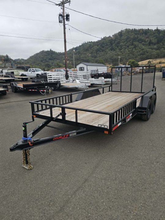 New ATV TRAILER 2027 Double A EUT77-16 UTILITY WITH SIDE RAMPS BRAKE 7000 GVWR