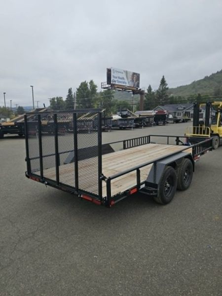 New ATV TRAILER 2027 Double A EUT77-16 UTILITY WITH SIDE RAMPS BRAKE 7000 GVWR