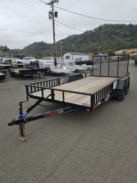 New ATV TRAILER 2027 Double A EUT77-16 UTILITY WITH SIDE RAMPS BRAKE 7000 GVWR