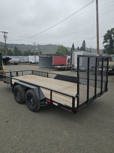 New ATV TRAILER 2027 Double A EUT77-16 UTILITY WITH SIDE RAMPS BRAKE 7000 GVWR