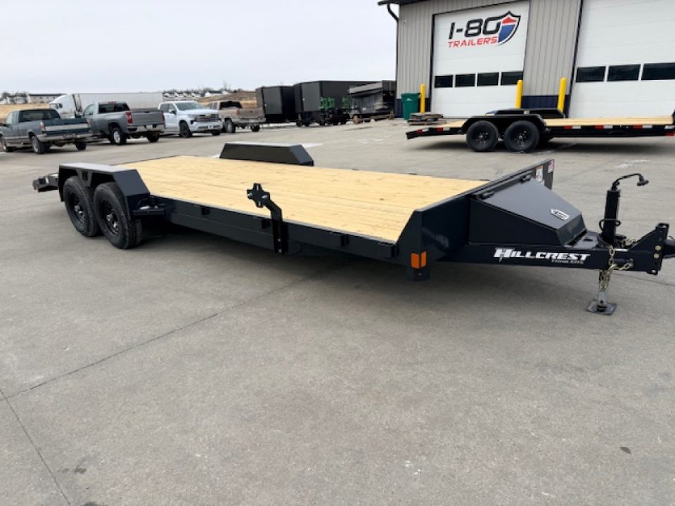 New 2026 Hillcrest Black-Grey 82"x20'+2' 10k Car Hauler Trailer