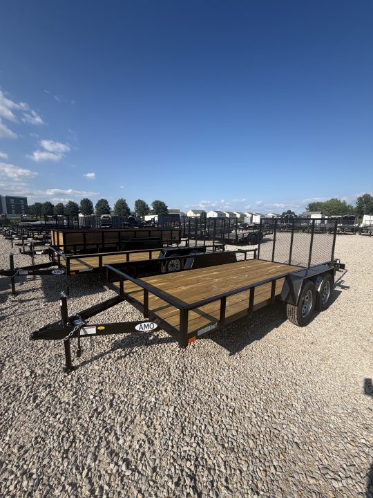 New 2027 AMO UT142 Utility Trailer 76X14 LOWSIDE TA (GVW:7000) BLACK