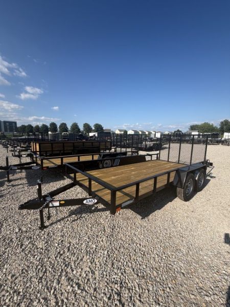 New 2027 AMO UT142 Utility Trailer 76X14 LOWSIDE TA (GVW:7000) BLACK
