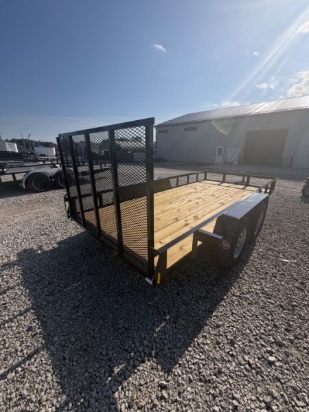 New 2027 AMO UT142 Utility Trailer 76X14 LOWSIDE TA (GVW:7000) BLACK