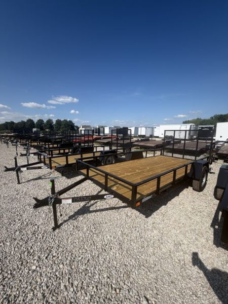 New 2027 AMO US141 Utility Trailer 76X14 SA LOWSIDE (GVW:2990) BLACK