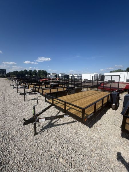 New 2027 AMO US141 Utility Trailer 76X14 SA LOWSIDE (GVW:2990) BLACK