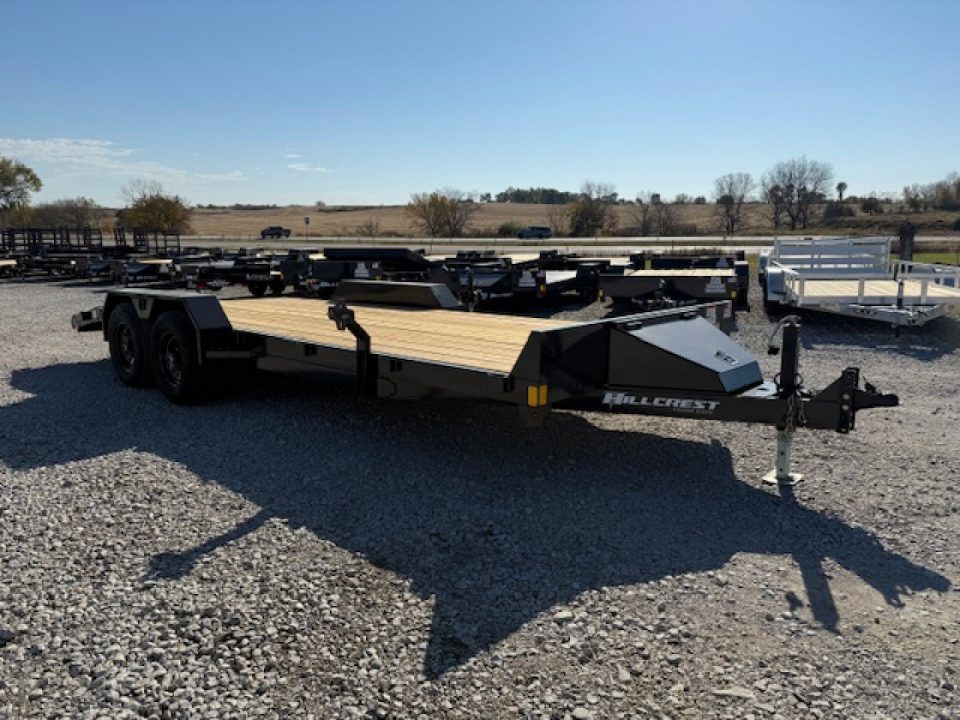 New 2026 Hillcrest Black-Grey 82"x18'+2' 10k Car Hauler Trailer