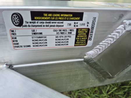 New 2027 Aluma 54X8' Utility, 12" Solid Sides, Straight Tailgate 548ESA