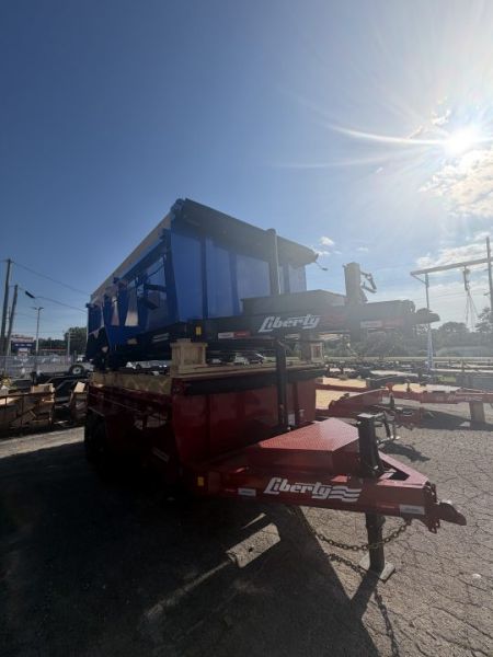 New 2027 LIBERTY LD14K83X14B8TSHS Dump Trailer 83X14 TA TELESCOPIC HIGH SIDE (GVW:15400) FREEDOM BLUE/BLACK 2-TONED