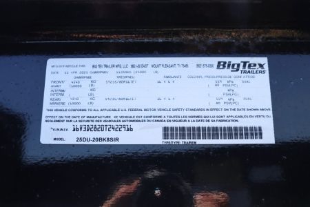 Used 2026 8X20 Big Tex Dump Trailer