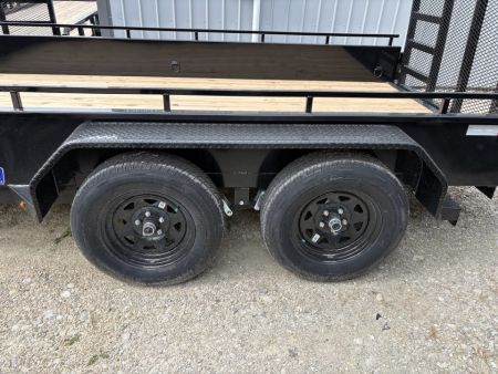 New 2027 Sure-Trac 7X14 TANDEM STEEL HIGH SIDE Utility Trailer
