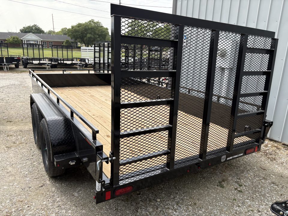 New 2027 Sure-Trac 7X14 TANDEM STEEL HIGH SIDE Utility Trailer