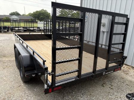 New 2027 Sure-Trac 7X14 TANDEM STEEL HIGH SIDE Utility Trailer