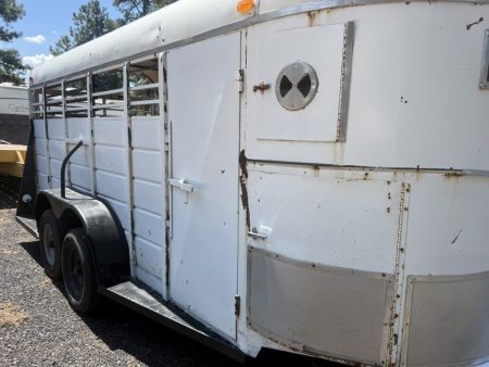 Used 1985 W-W Trailer 6X16 Livestock Vangaurd Stock / Stock Combo Trailer
