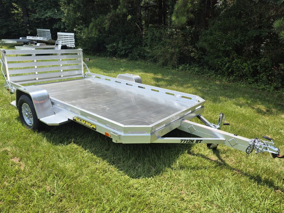 New 2027 Aluma 77x12 Utility, Bi-Fold Tailgate 7712H-S-BT