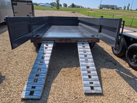 New 2026 Iron Bull 83 x 14 DWB Dump Trailer with 14K GVWR & Scissor Hoist with 516 Cylinder