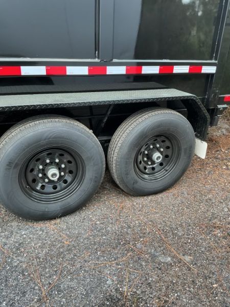 New 2026 Panther Cargo 7x14 Tandem Axle Dump Trailer – 7K GVWR | 4' Steel Sides | Black Dump Trailer