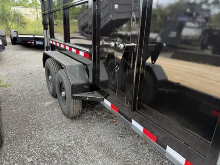 New 2026 Panther Cargo 7x14 Tandem Axle Dump Trailer – 7K GVWR | 4' Steel Sides | Black Dump Trailer