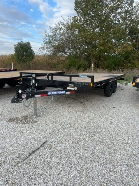 New 2026 Sure-Trac 8.5X18 LOW PROFILE FLATBED 10K Deckover Trailer
