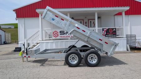 New 2027 BWISE 6x10 Lo Pro GALVANIZED Equipment Dump w/ Underbody Ramps
