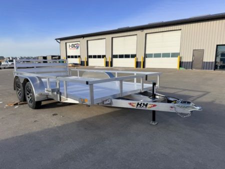 New 2026 H&H Aluminum 82"x14' 7k Rail Side Utility Trailer