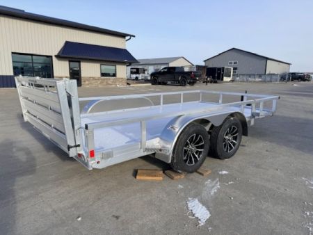 New 2026 H&H Aluminum 82"x14' 7k Rail Side Utility Trailer