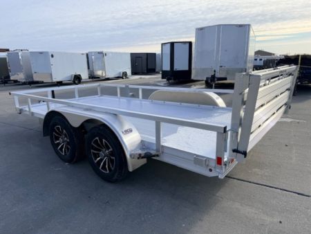 New 2026 H&H Aluminum 82"x14' 7k Rail Side Utility Trailer
